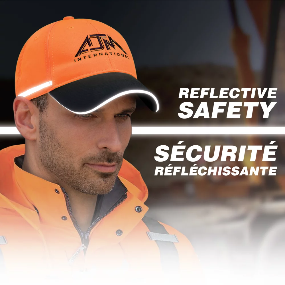 Casquette réfléchissante en polycoton/polyester ajustée.