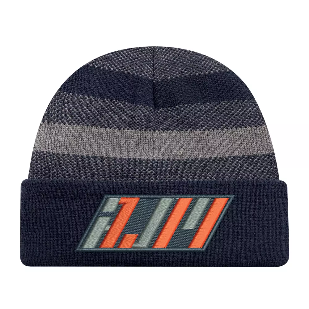 Cuff Toque w/Stripe Rib Knit