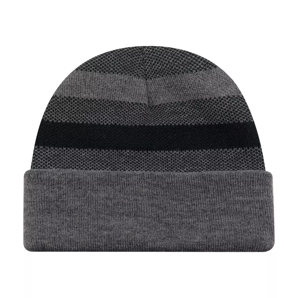 Cuff Toque w/Stripe Rib Knit