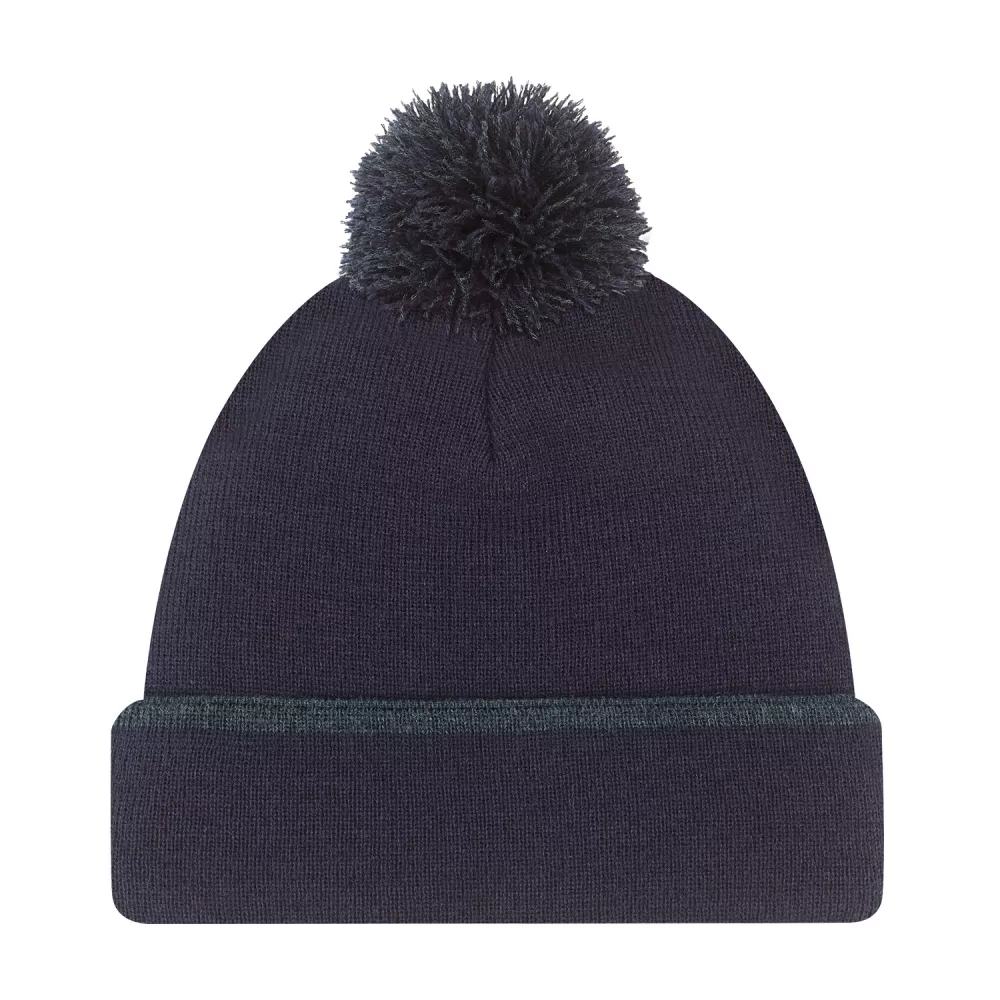 Acrylic Cuff Toque w/Pom Pom Top