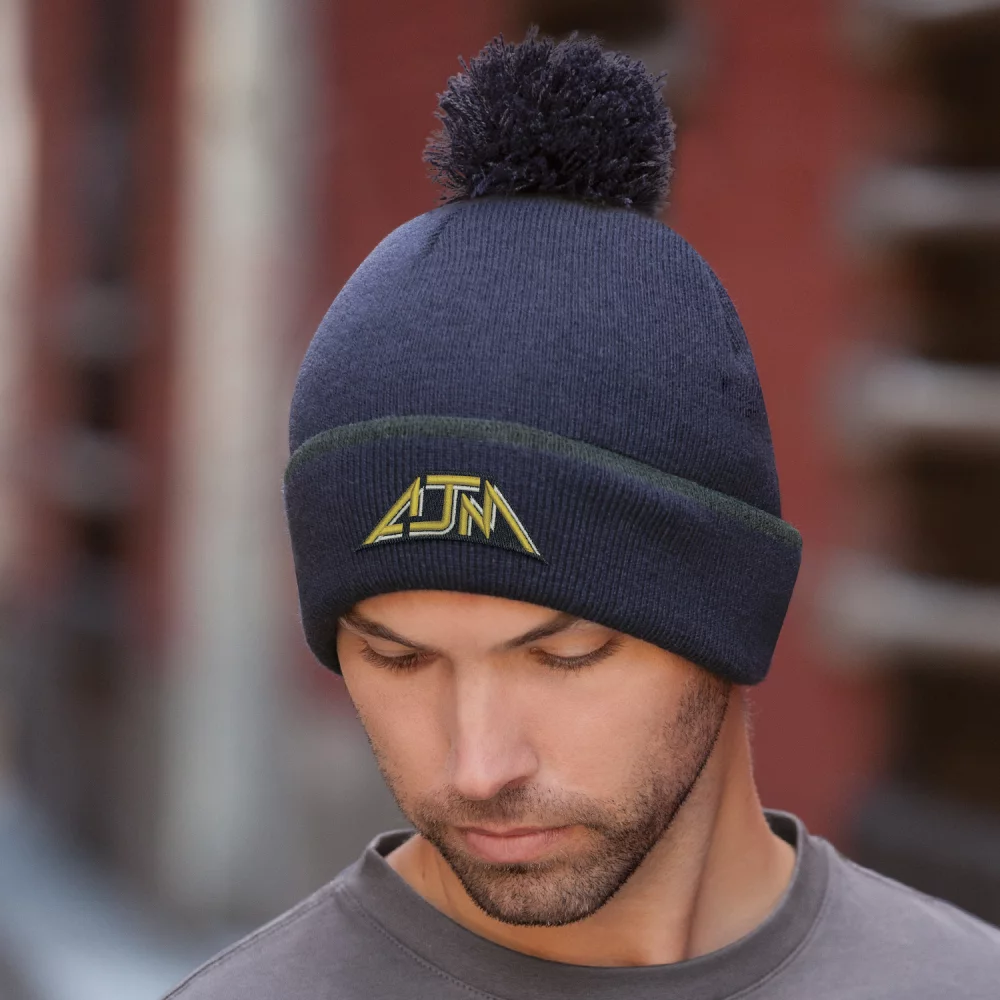 Acrylic Cuff Toque w/Pom Pom Top