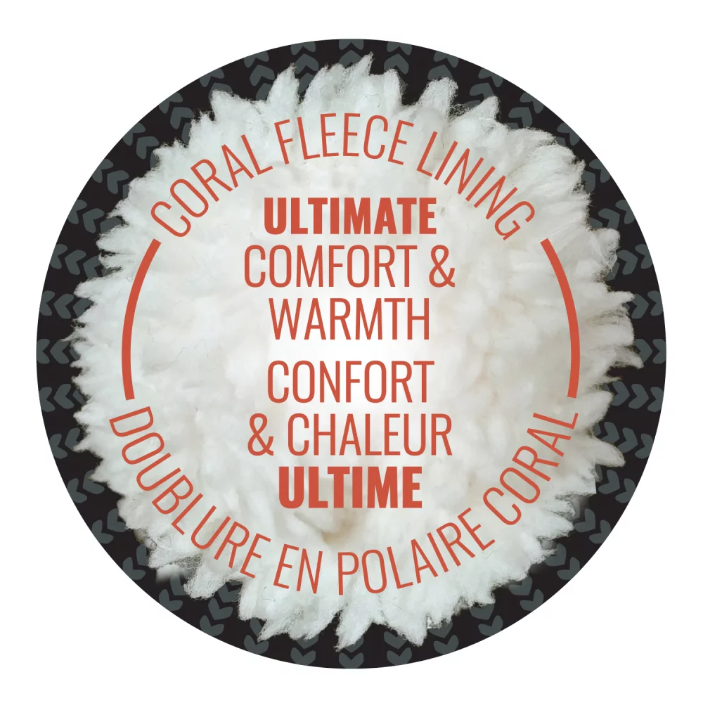 Bonnet à revers en maille avec doublure en polaire de corail en polyester