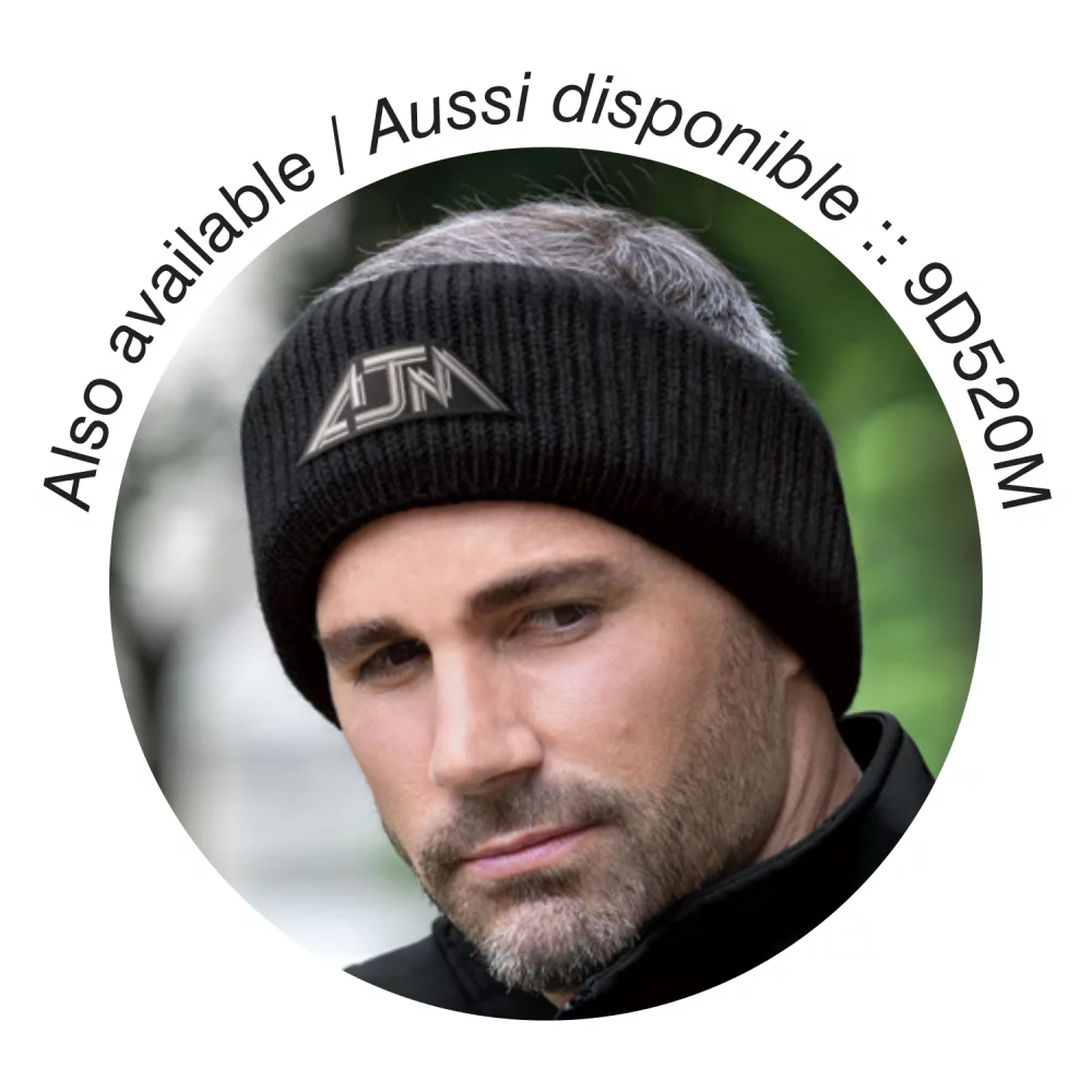 Bonnet à revers en maille avec doublure en polaire de corail en polyester