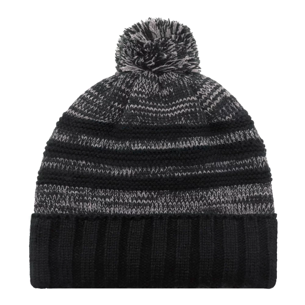 Bonnet à revers en jersey à rayures de marl avec doublure en micro-polaire