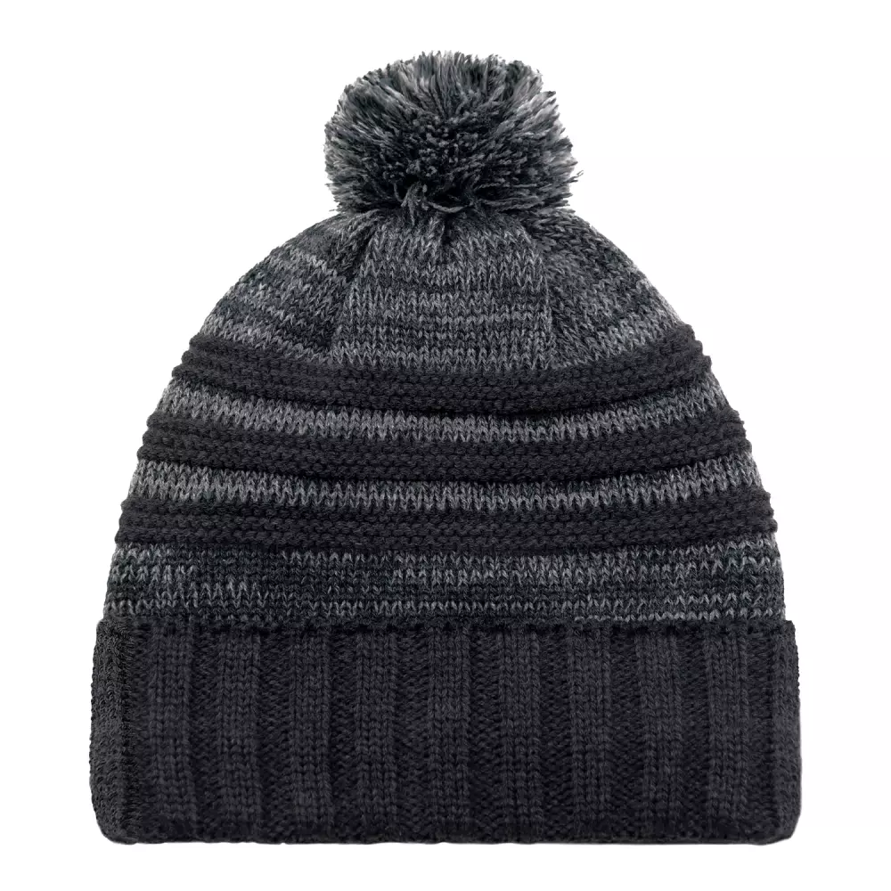 Bonnet à revers en jersey à rayures de marl avec doublure en micro-polaire