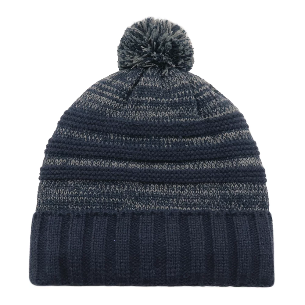 Bonnet à revers en jersey à rayures de marl avec doublure en micro-polaire