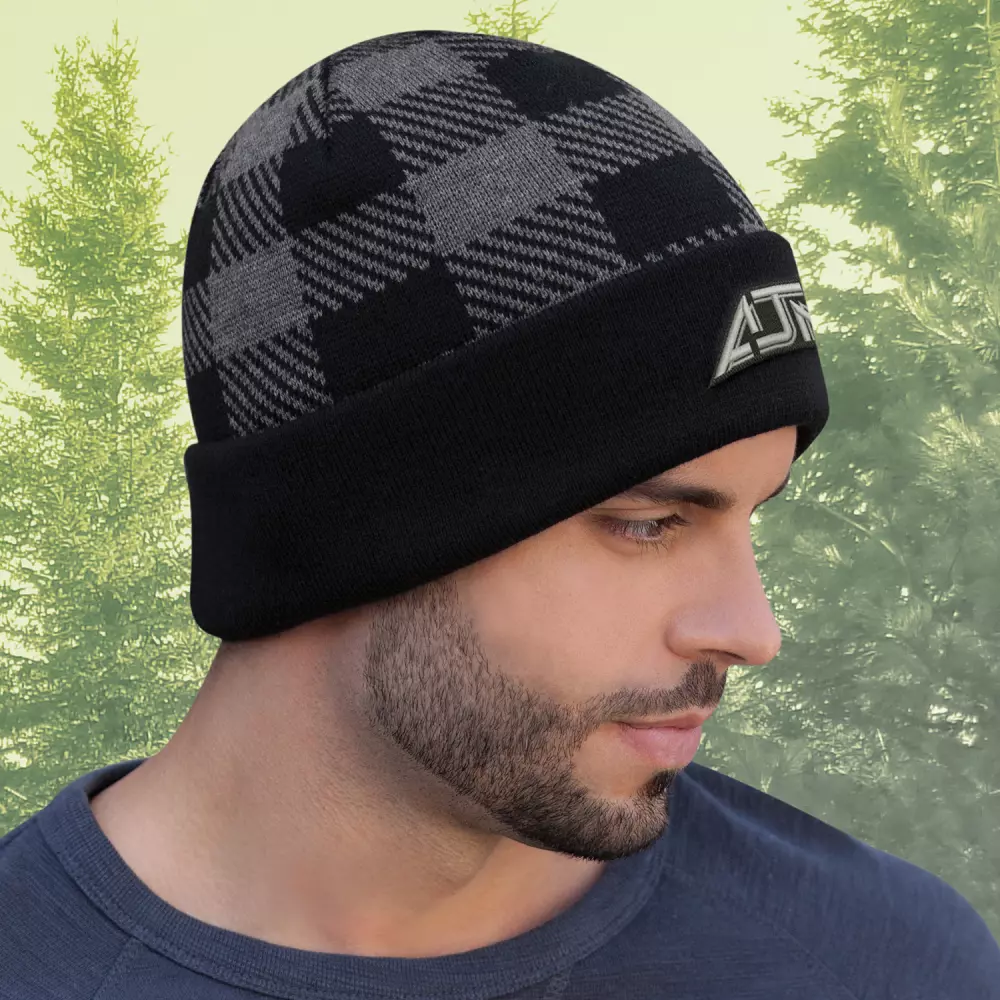 Casquette à revers en acrylique style bûcheron