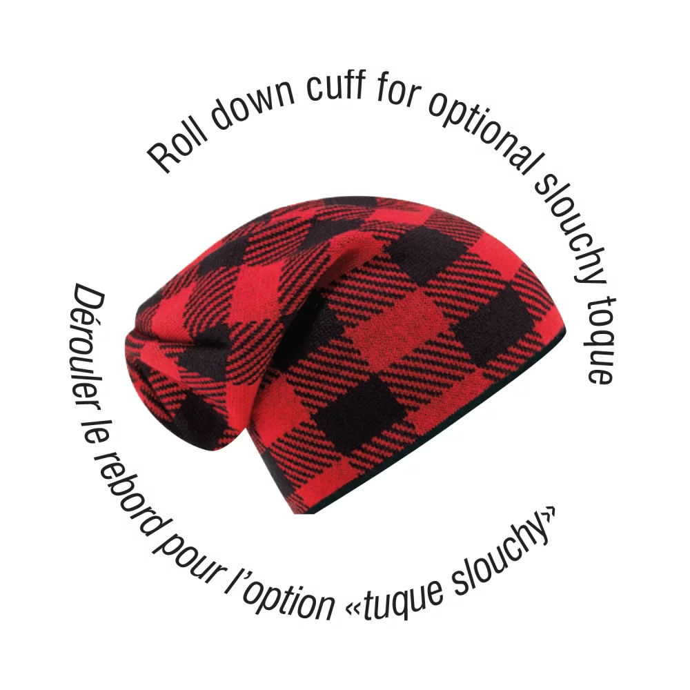 Casquette à revers en acrylique style bûcheron