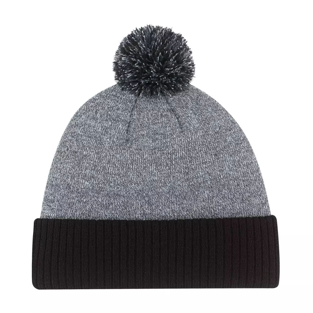 Bonnet tricoté avec pompon de 8 cm