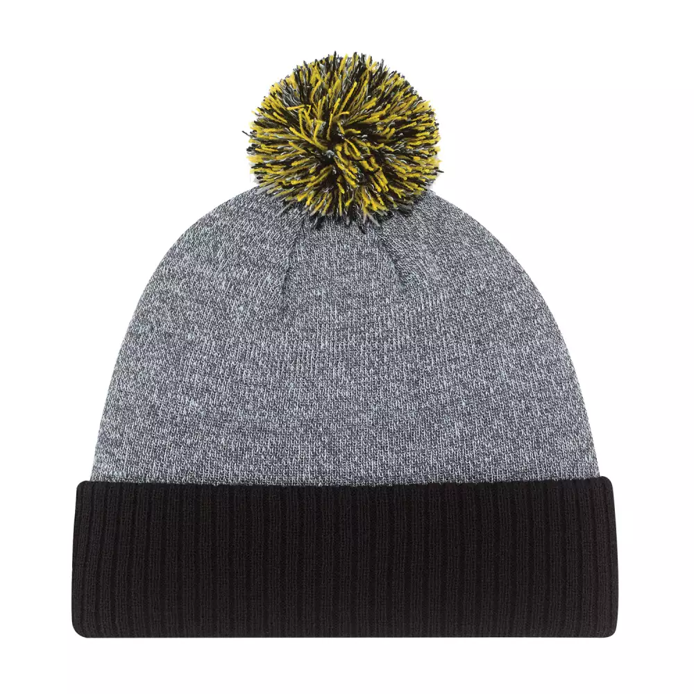 Bonnet tricoté avec pompon de 8 cm