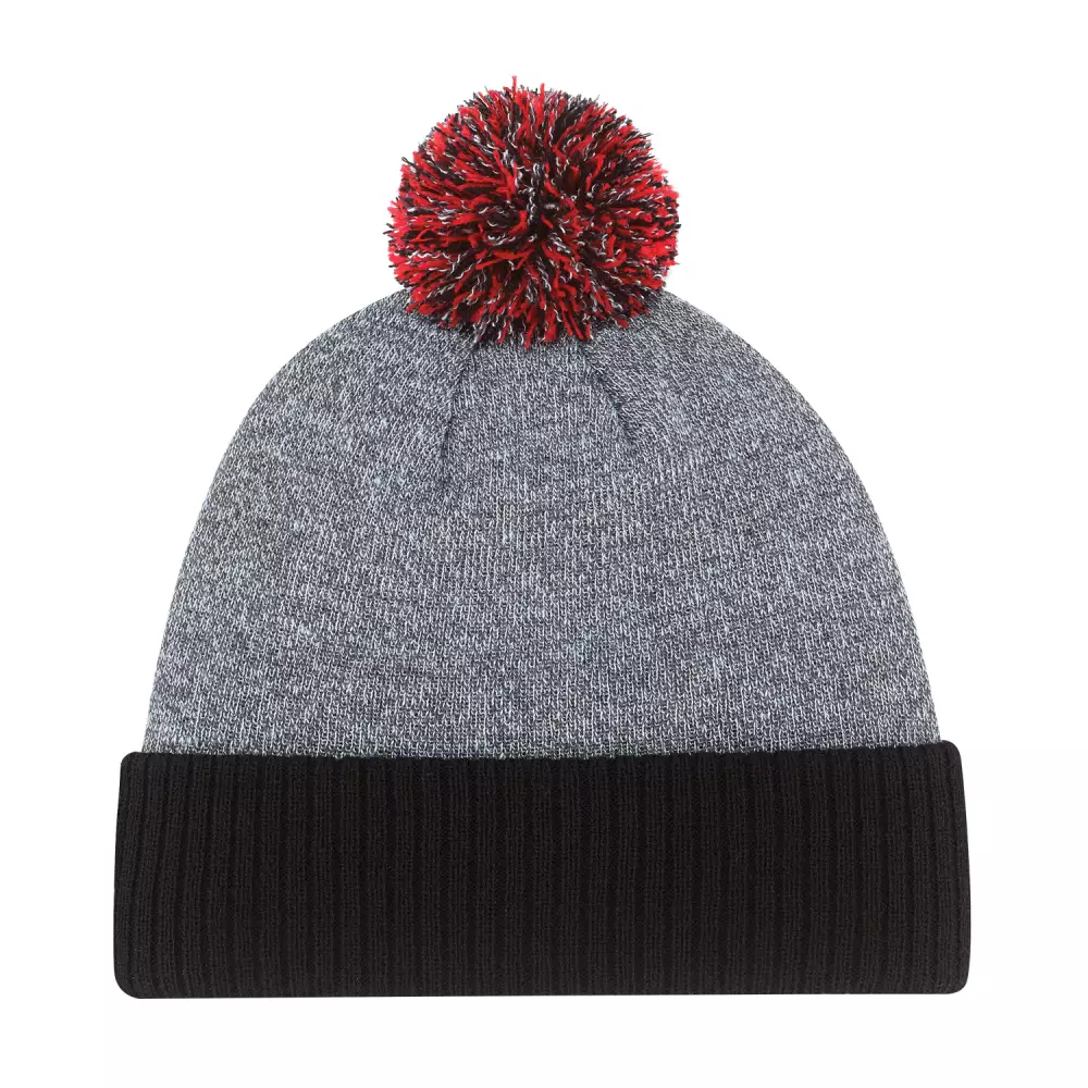 Bonnet tricoté avec pompon de 8 cm