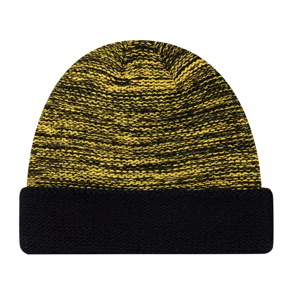 Bonnet à bordure tricotée en mélange