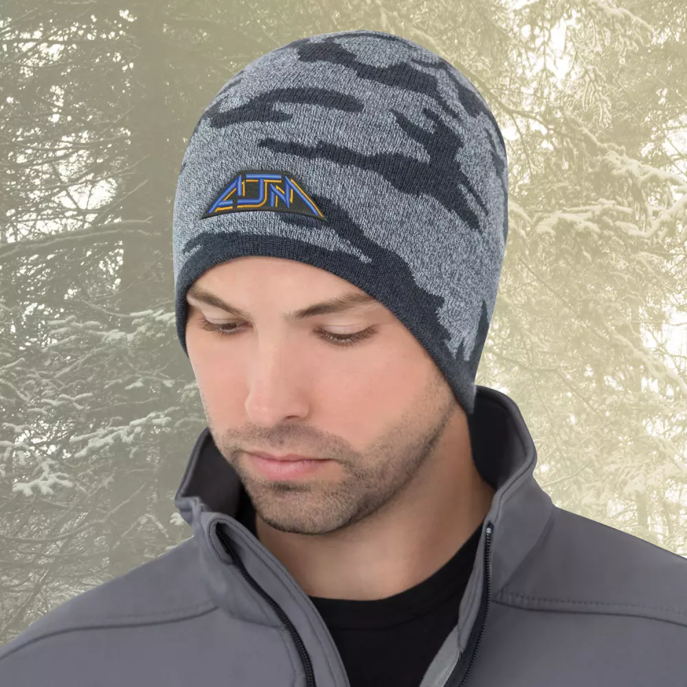 Tuque en tricot camouflage urbain