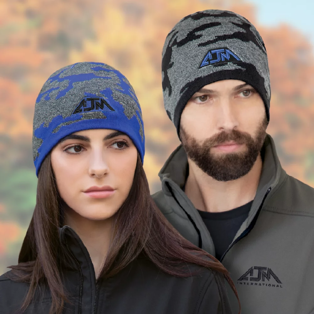 Tuque en tricot camouflage urbain