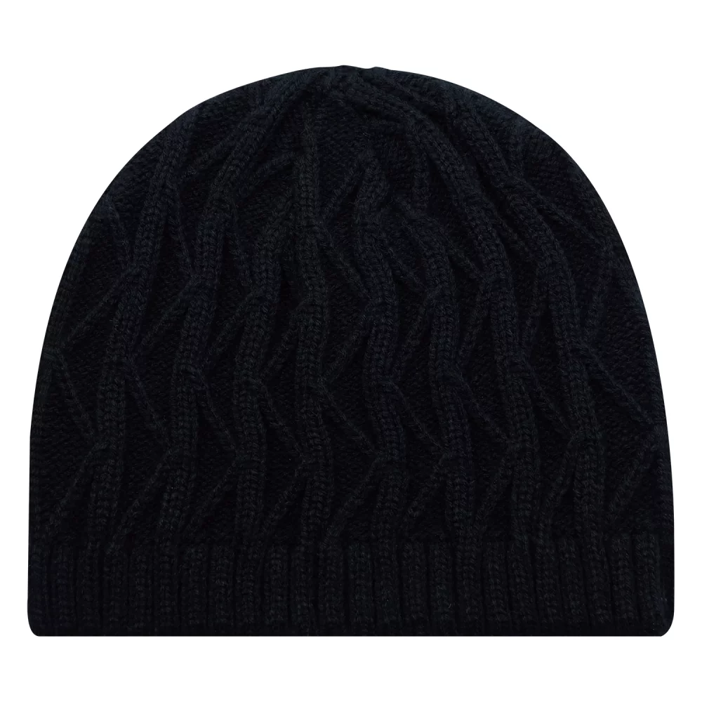 Bonnet à torsades en tricot jacquard