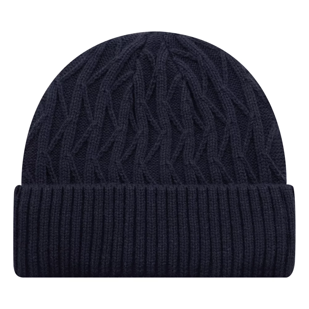 Bonnet à revers en tricot jacquard câblé