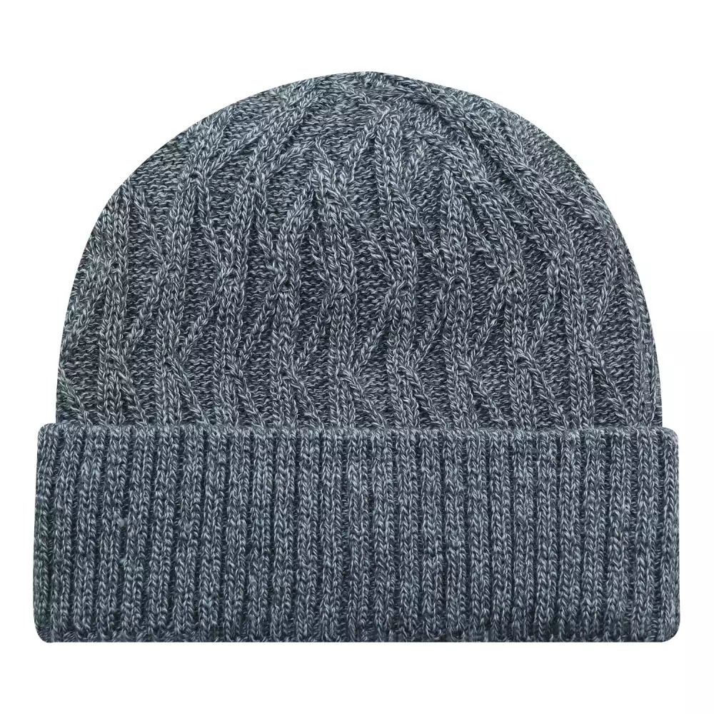 Bonnet à revers en tricot jacquard câblé