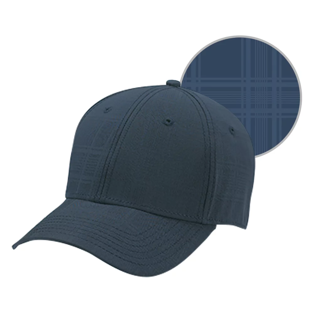 Casquette en polyester à carreaux A-Flex et spandex
