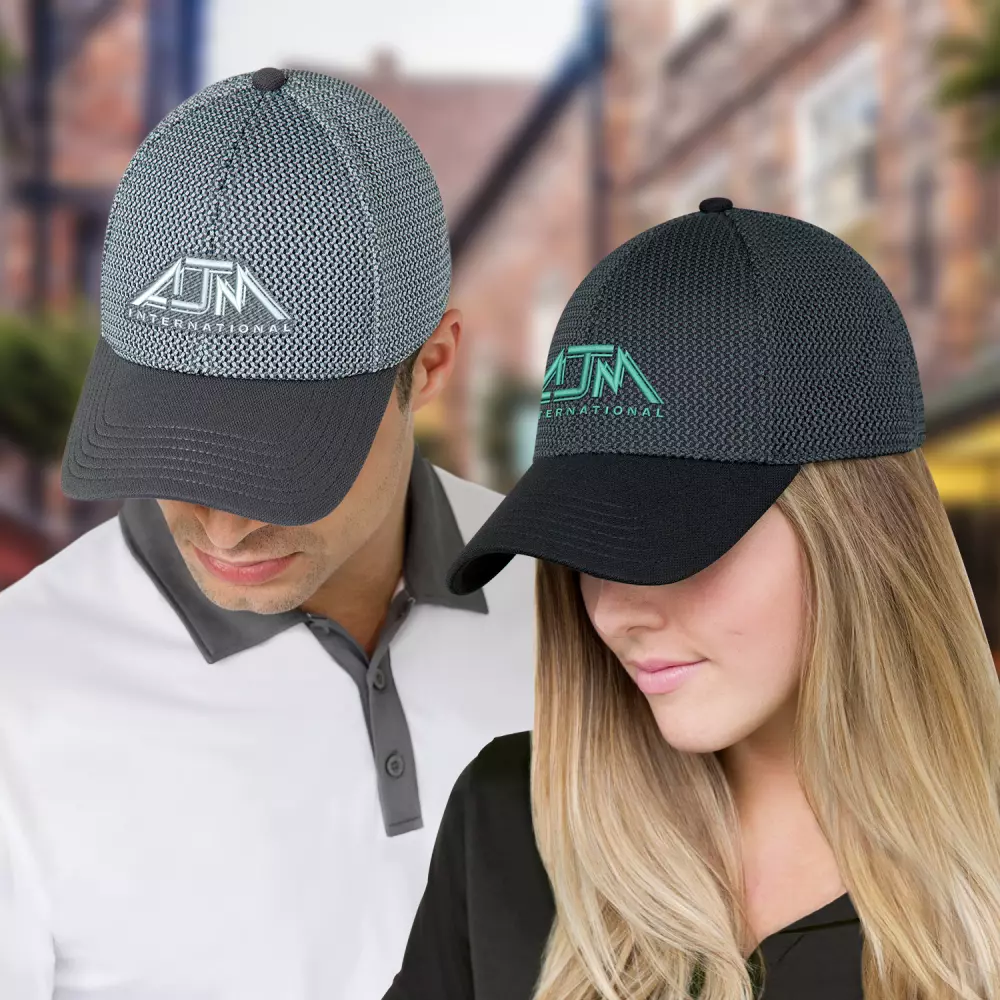 Casquette en maille ouverte en polyester de luxe