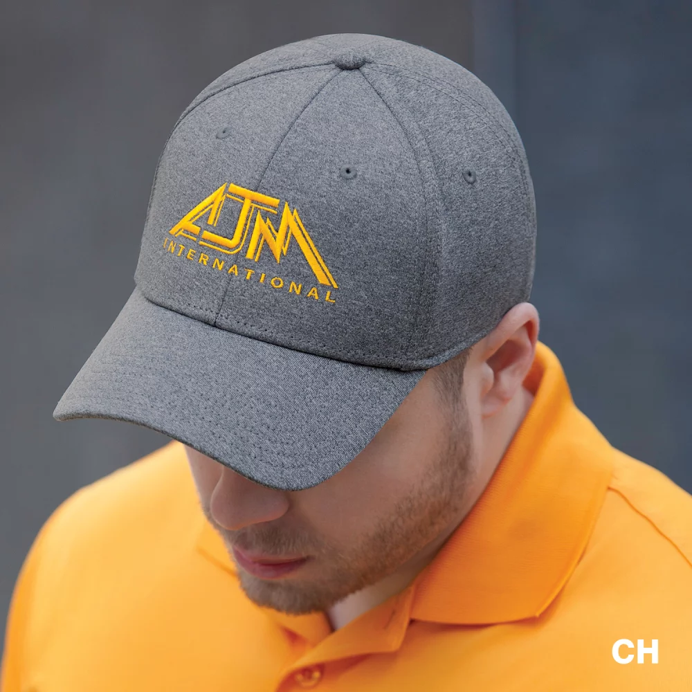 Casquette en polyester chiné A-Flex et spandex