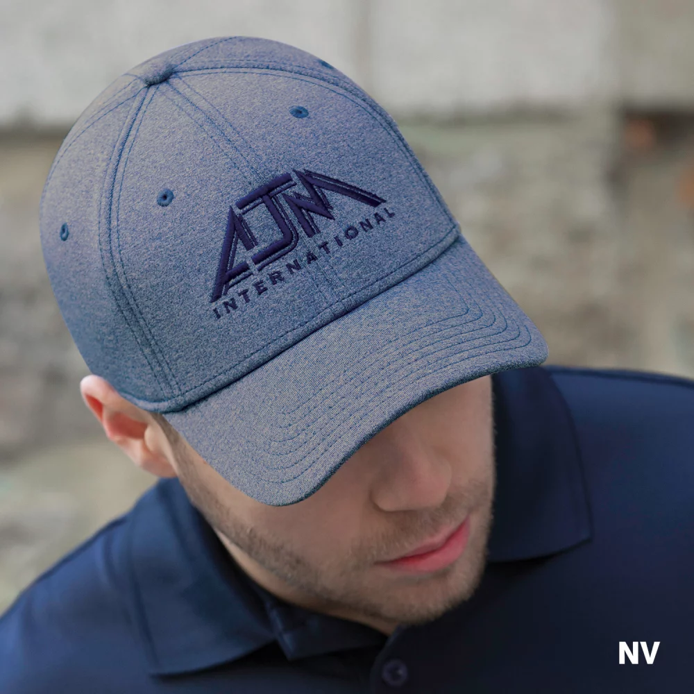 Casquette en polyester chiné A-Flex et spandex