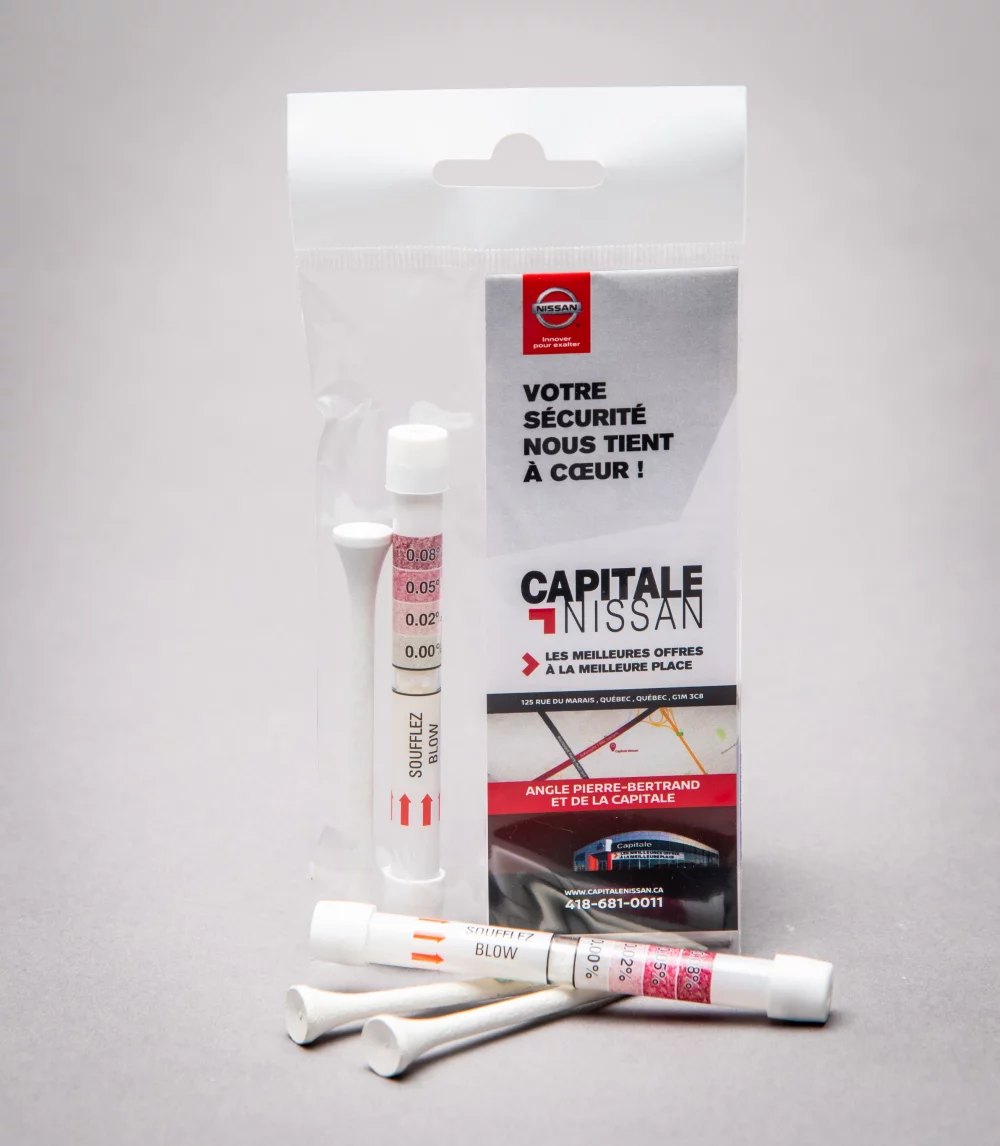 Alcograd Alcootest Personnalisé à Usage Unique avec un embout (testeur d'alcoolémie)