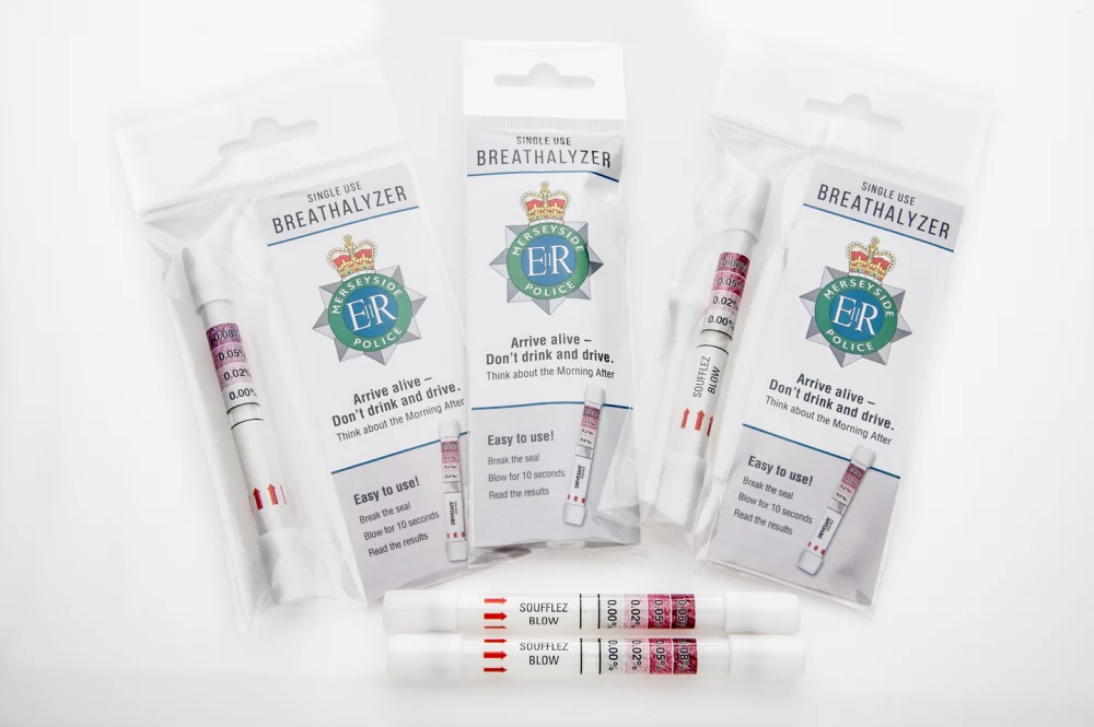 Alcograd Alcootest Personnalisé à Usage Unique - Testeur d'Alcoolémie Respiratoire