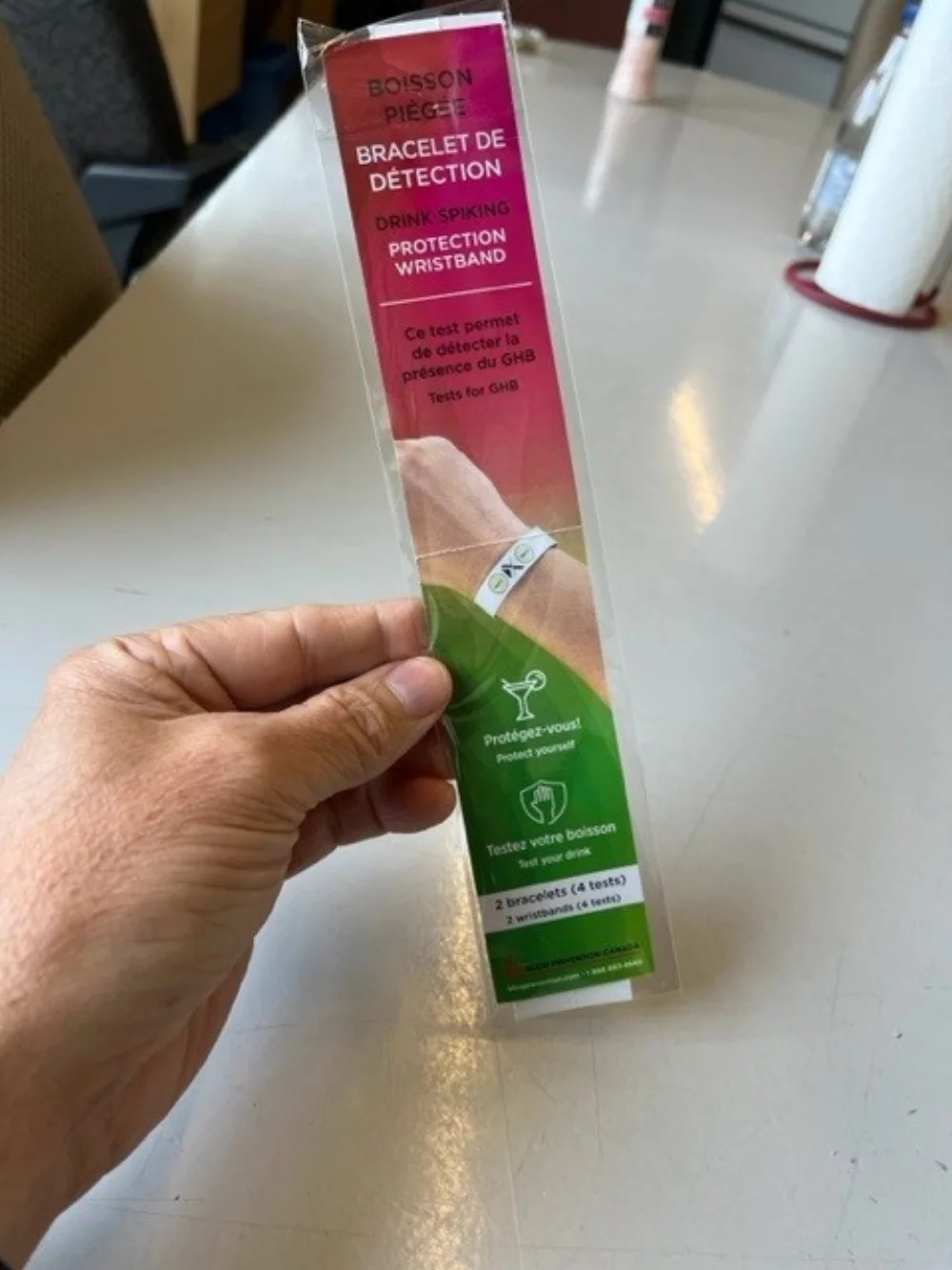 GHB-Detecting Wristband