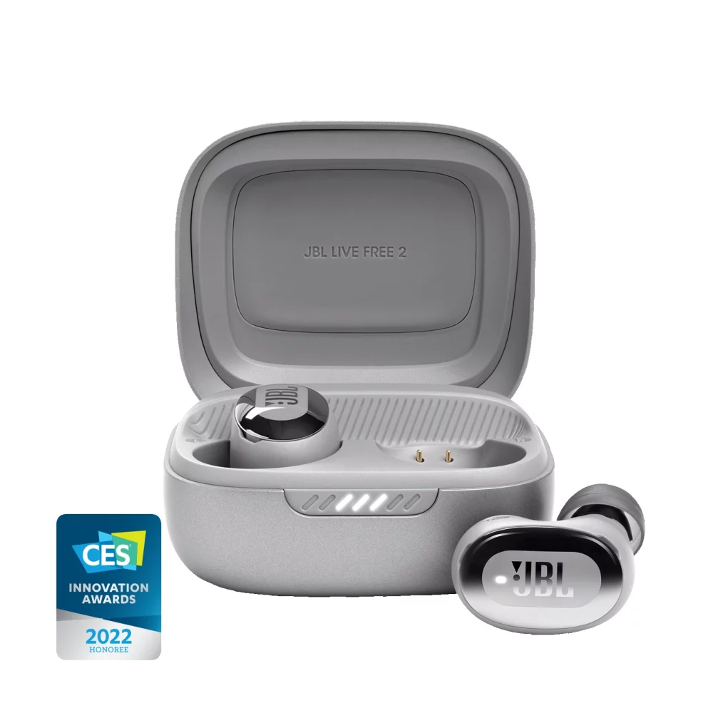 JBL® Live Free 2 True Wireless Noise Cancelling Earbuds - Silver