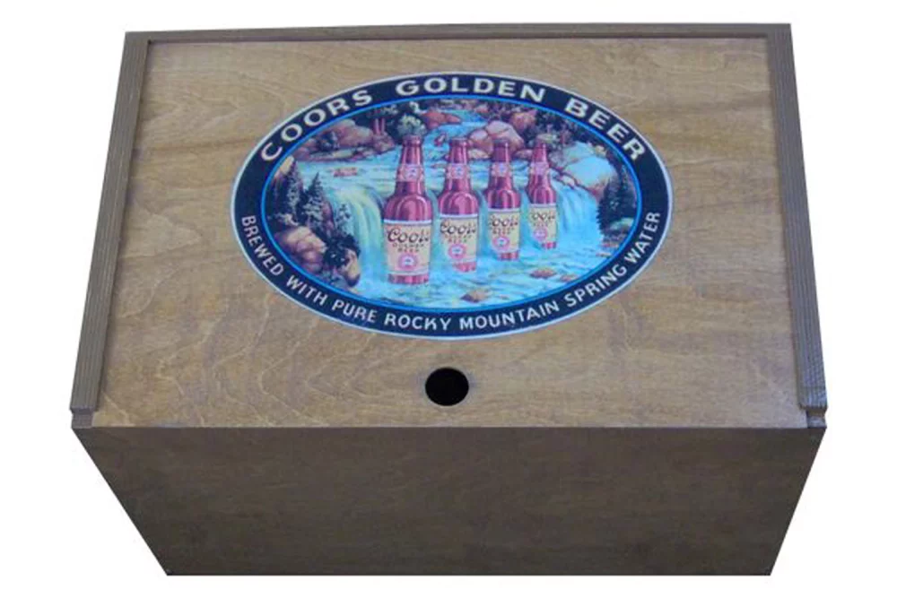 Caisse en bois pour bière personnalisée / Boîte en bois - Fabriquée sur commande