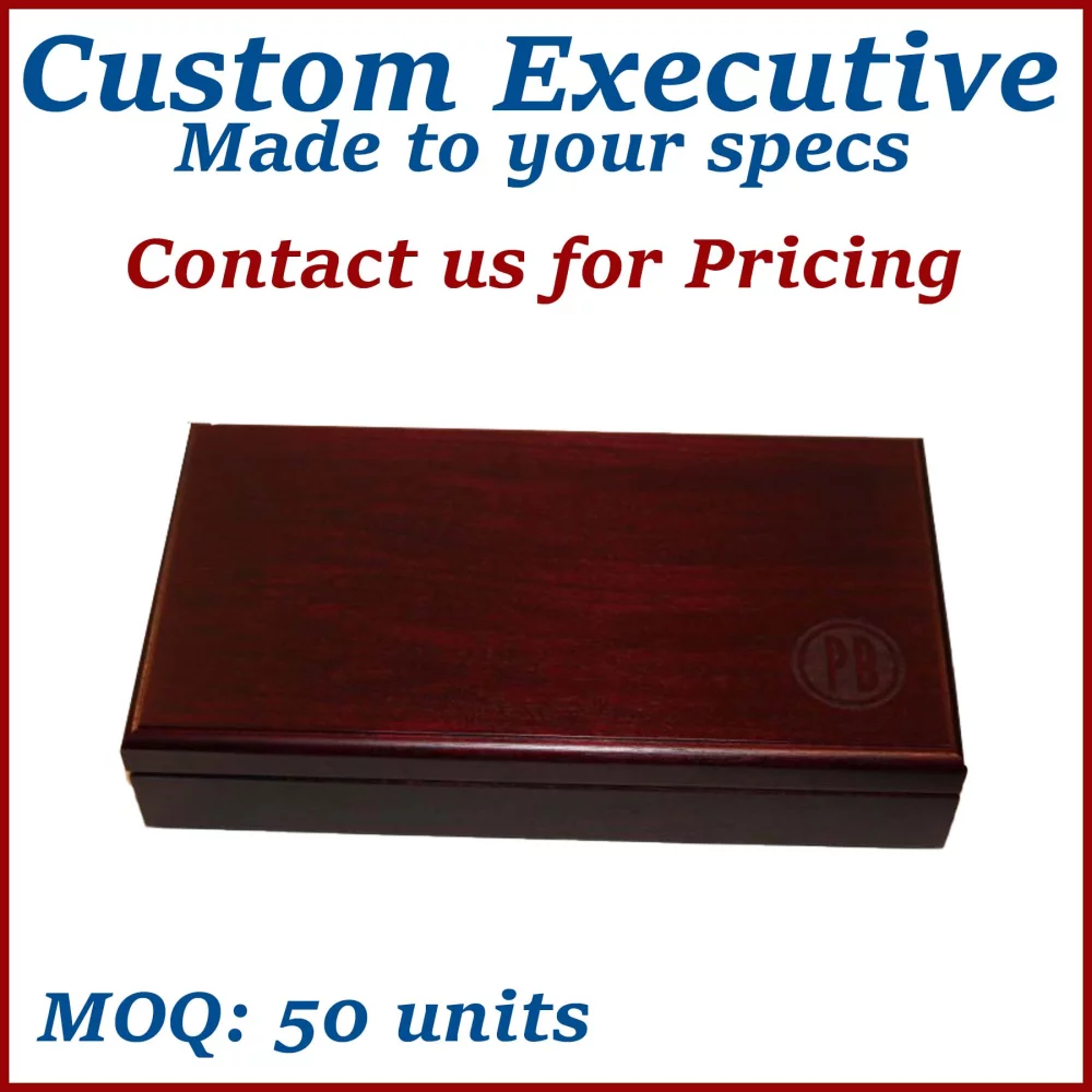 American Walnut, Mahogany Stain & Lacquer Custom Presentation Case / Wooden - Made to Order, low min