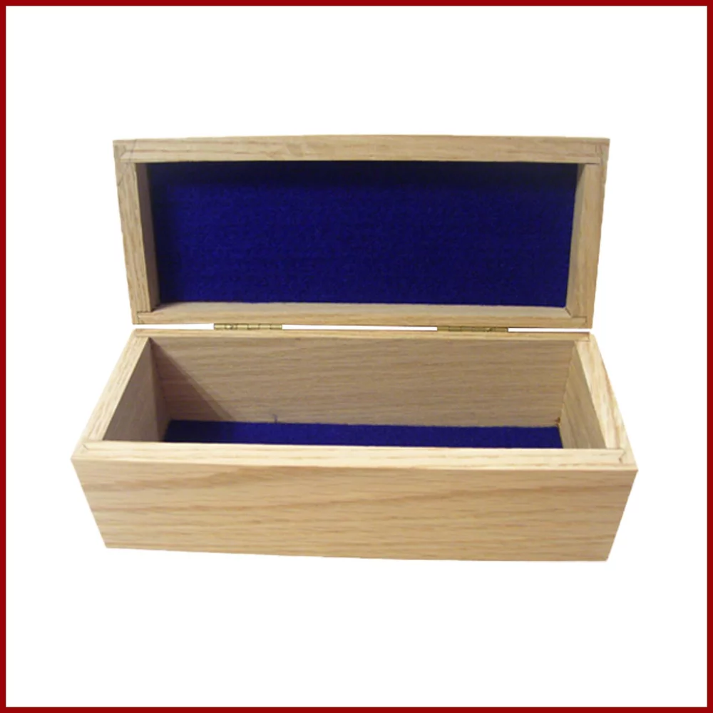 Boîte en chêne naturel à charnière / Coffret de présentation en bois - Fabriqué sur commande, faibles quantités minimales
