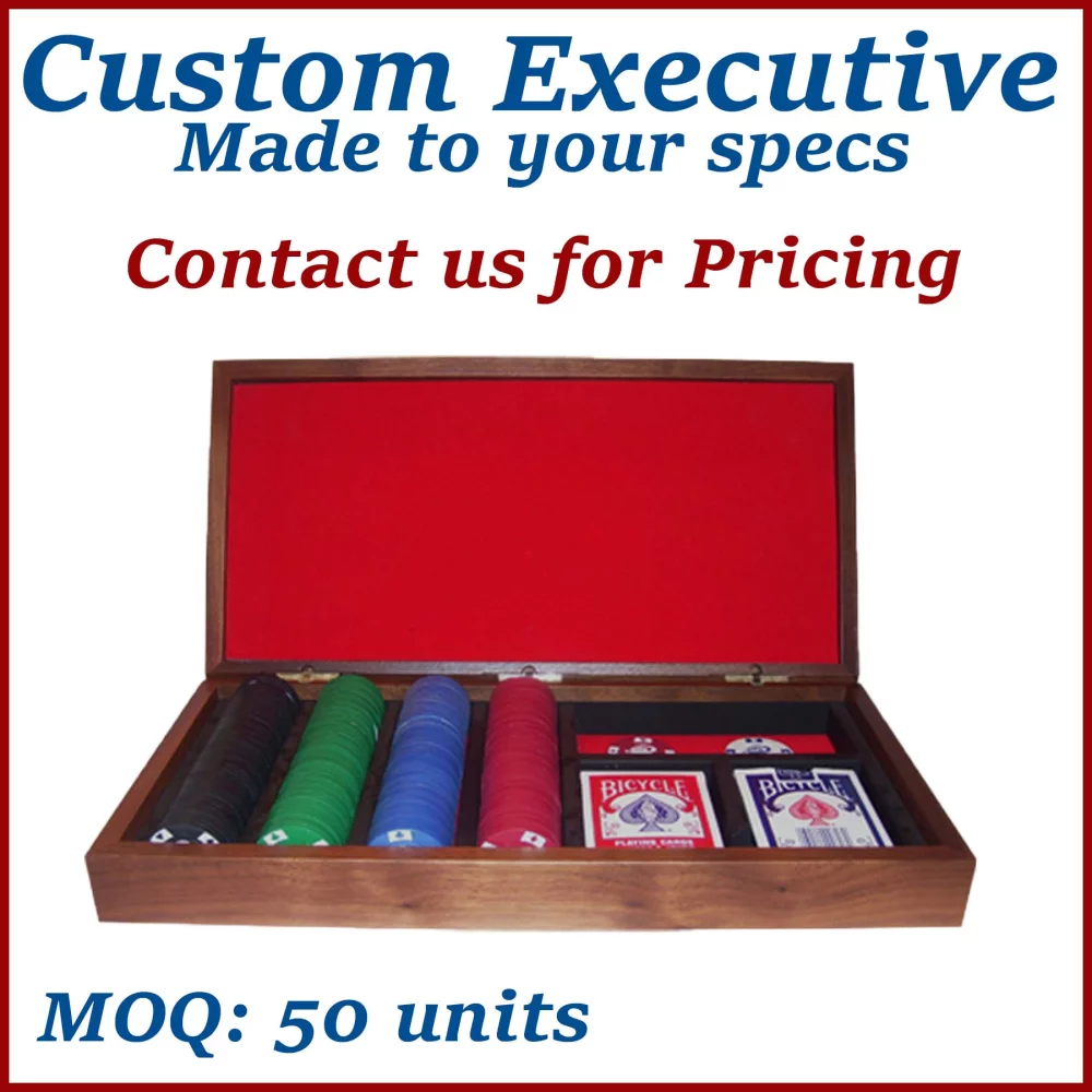 Poker Presentation Wooden Box / Poker Presentation Wood Case - Made to Order, low minimums