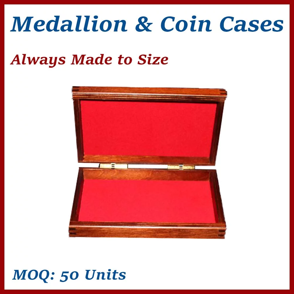 Executive Medallion Presentation Wooden Box - made to order, low minimum