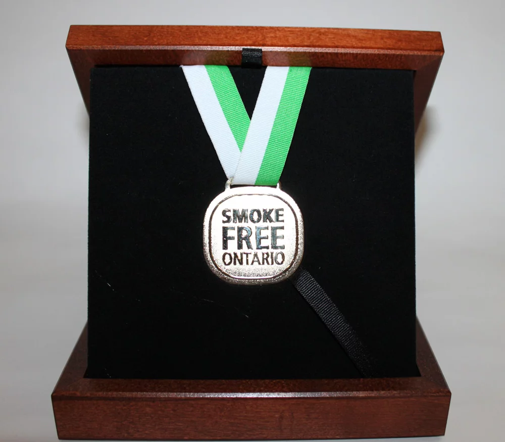 Executive Medallion Presentation Wooden Box w/ Flat or Easel Stand View - made to order, low minimum