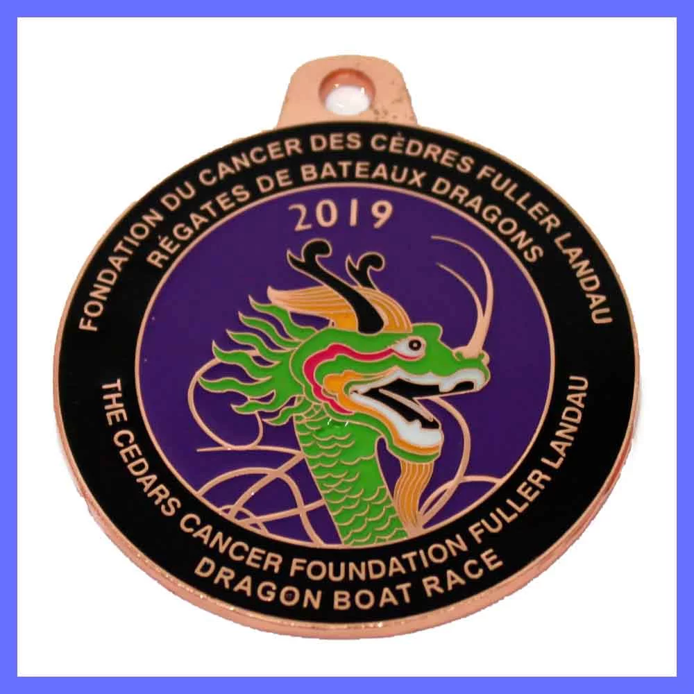 Médaille en fonte d'aluminium personnalisée de 1,25 pouce avec émail doux (jusqu'à 4 couleurs)