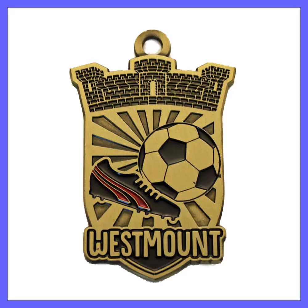 Médaille en fonte de 2 pouces personnalisée avec émail doux (jusqu'à 4 couleurs)