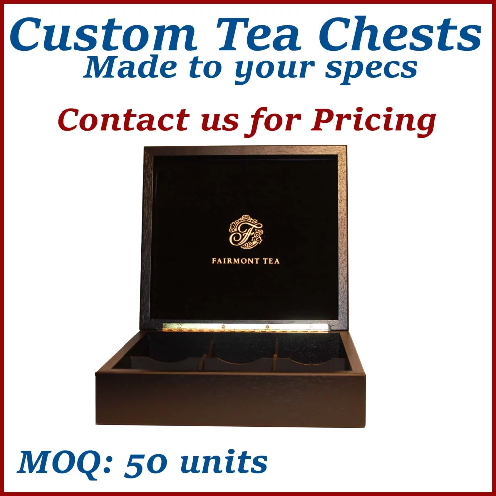 Élégant coffret à thé en bois sur mesure - Fabriqué sur commande, faibles quantités minimales
