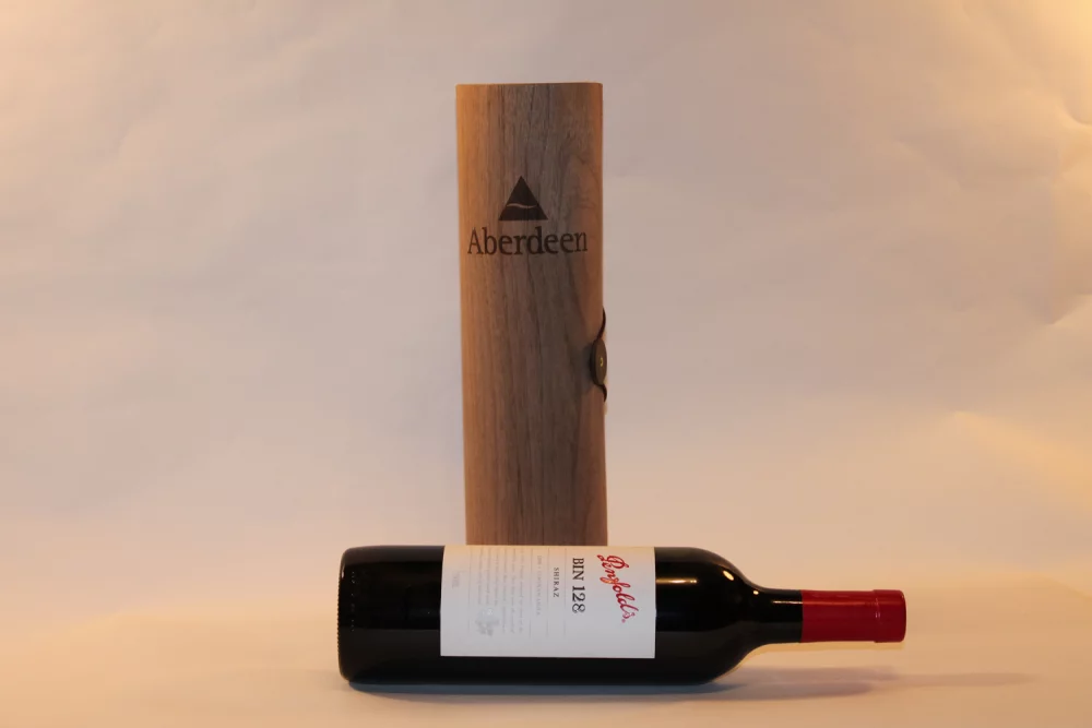 Flex-Wine Walnut 1 Bottle Flex Roll Wine Box