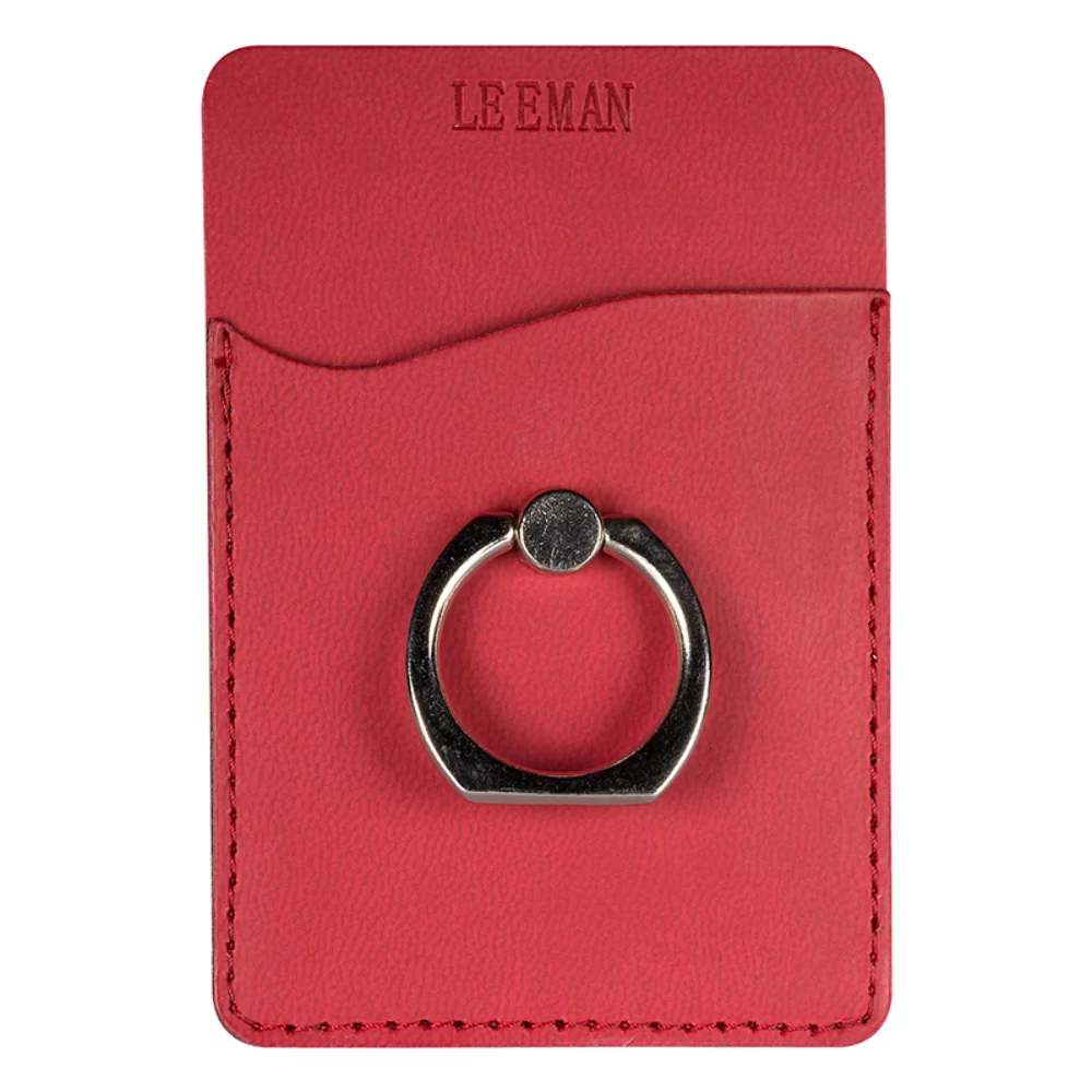 Porte-cartes Tuscany™ avec support de téléphone à anneau métallique