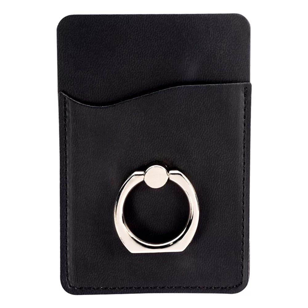 Porte-cartes Tuscany™ avec support de téléphone à anneau métallique
