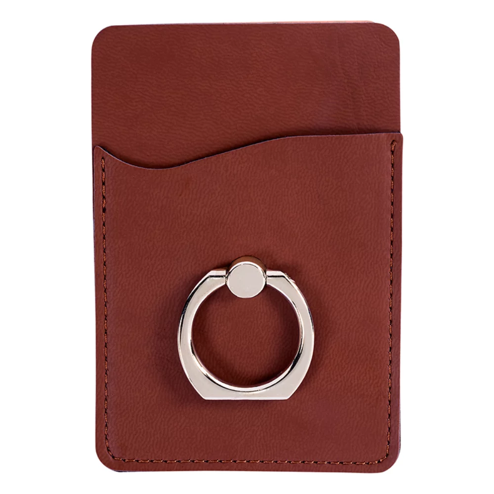 Porte-cartes Tuscany™ avec support de téléphone à anneau métallique