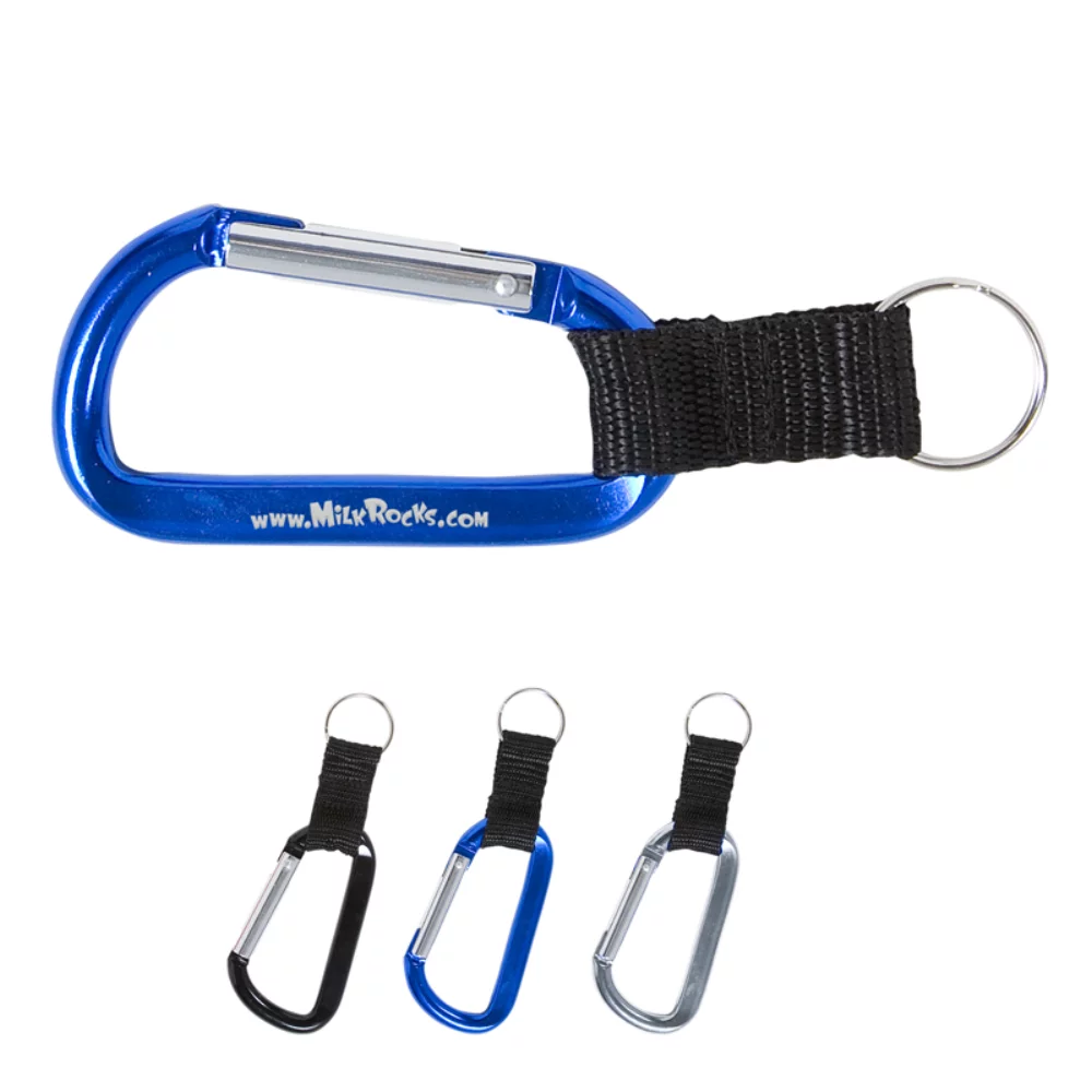 Carabiner w/Strap & Split Ring