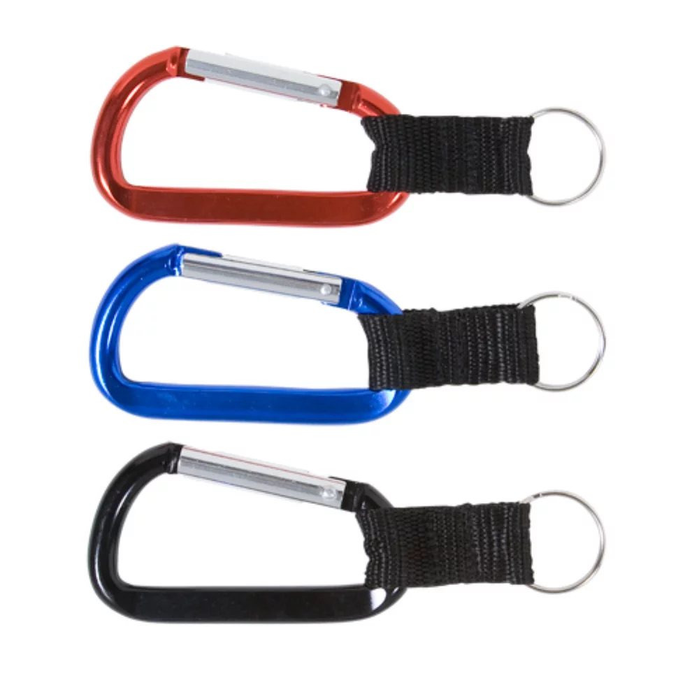 Carabiner w/Strap & Split Ring
