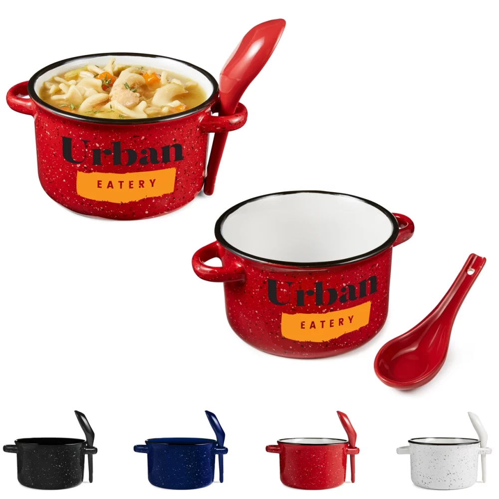 Bol à soupe de camping de 20 oz avec cuillère