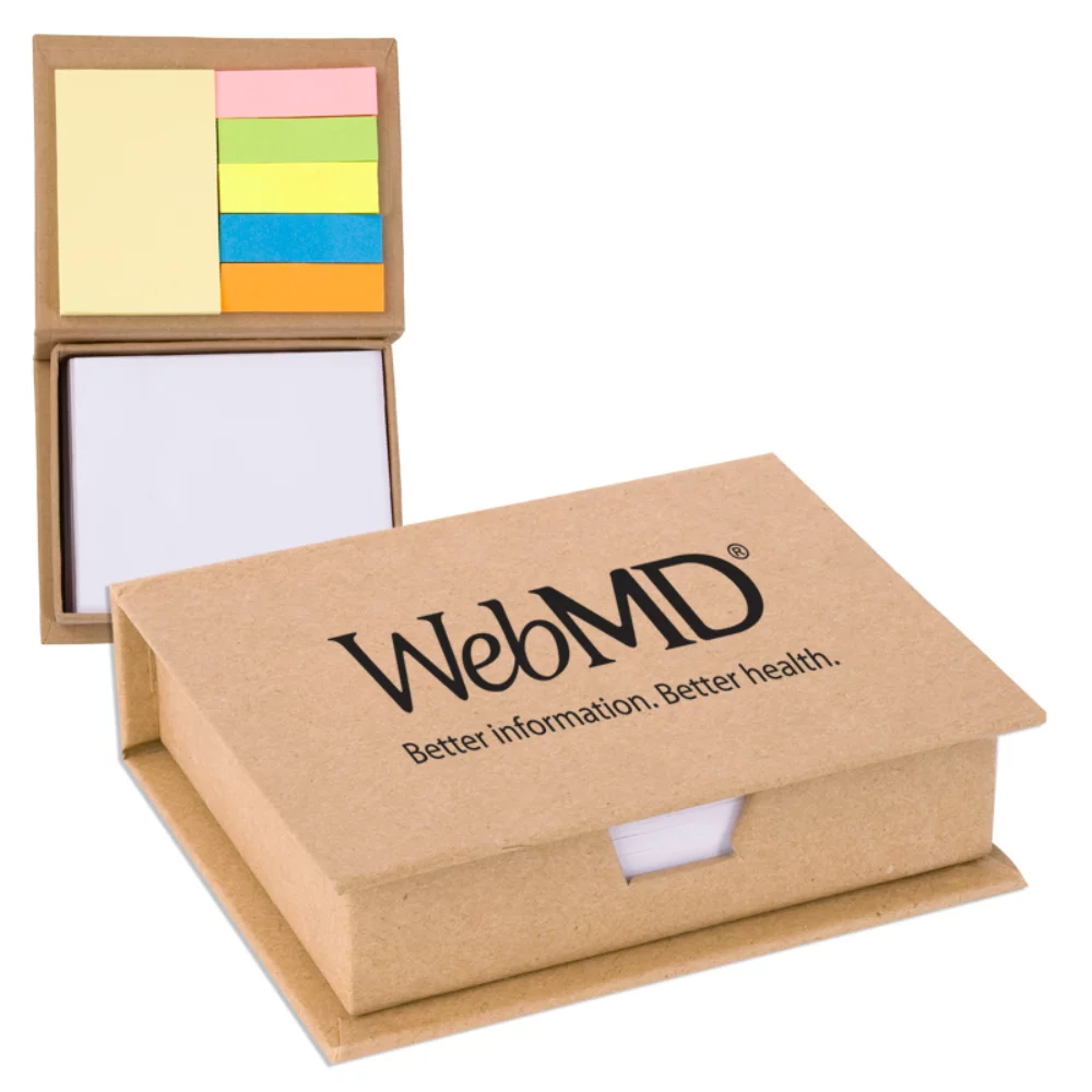 Étui de mémo de notes adhésives écologiques/recyclées