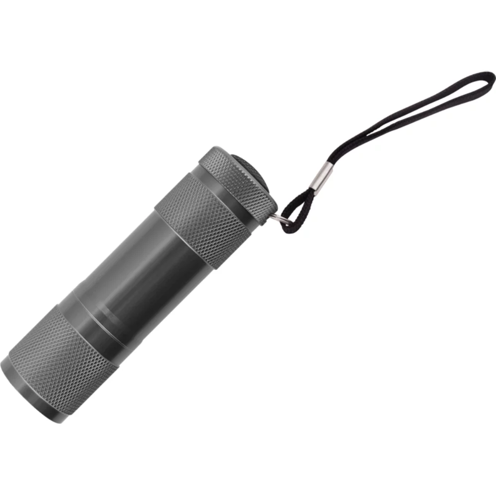 Lampe de poche en métal avec 9 LED