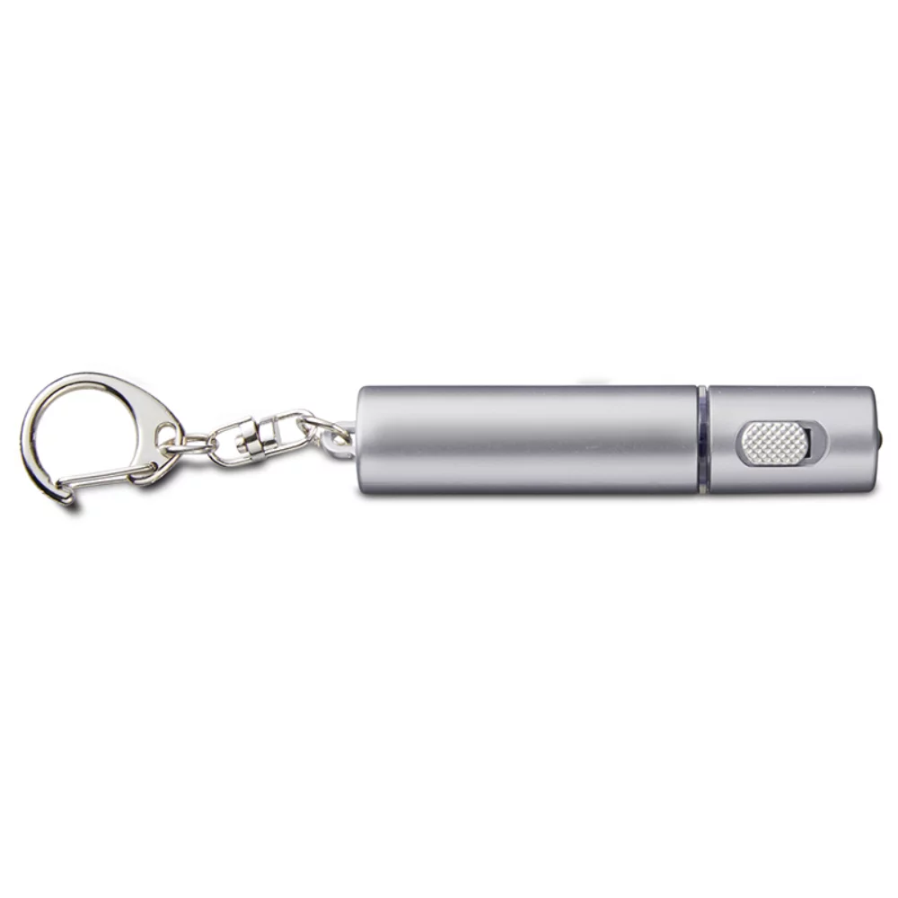 Porte-clés avec lampe de poche illuminant votre logo