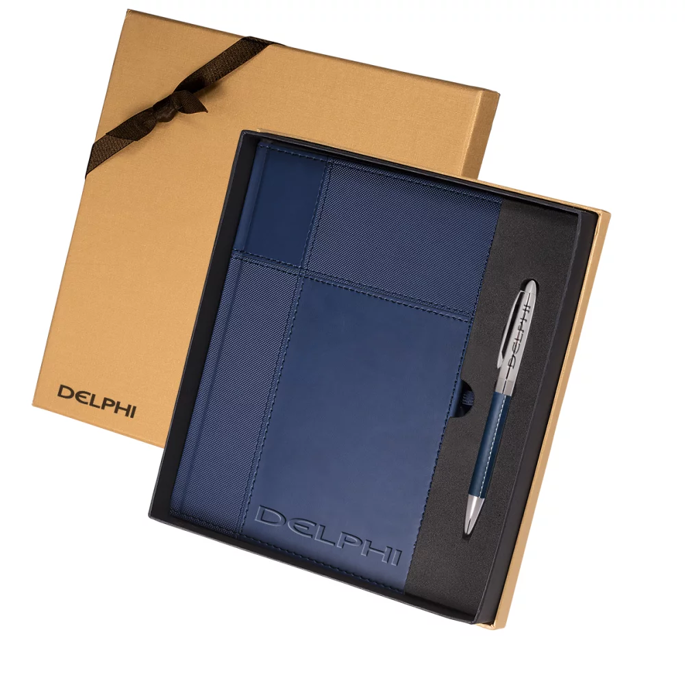 Ensemble cadeau journal et stylo Tuscany™ à textures multiples