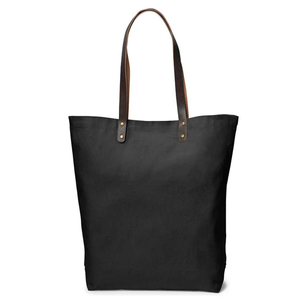 Urban Cotton Tote w/Leather Handles